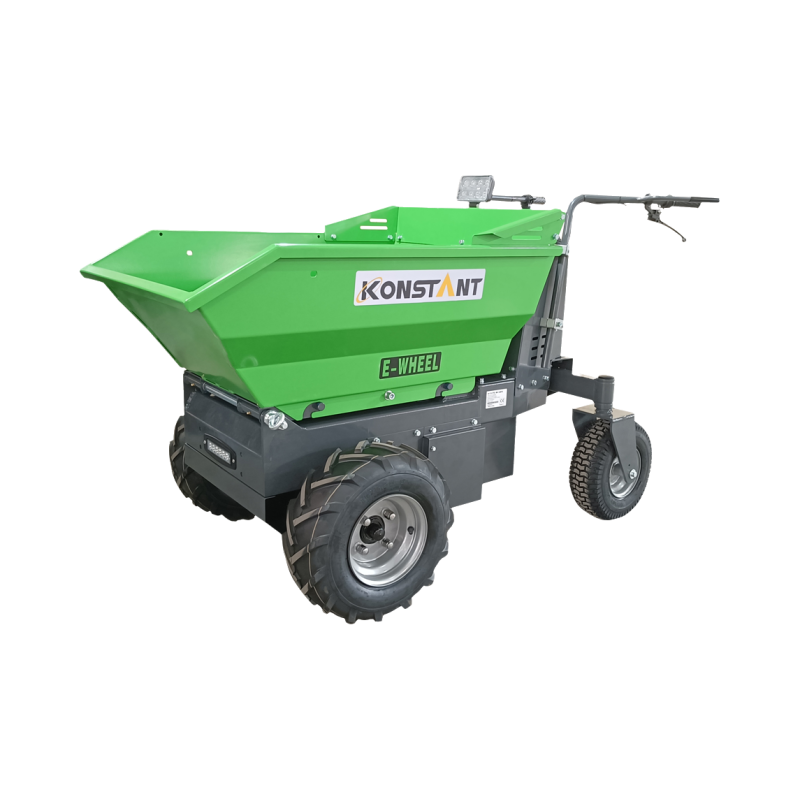 500kg 48V Electrified Wheelbarrow 360 °การหมุนไฮดรอลิกมินิเด็นเปอร์
